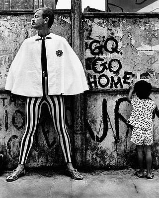 Man in Striped Trousers and Cloak Wall Art