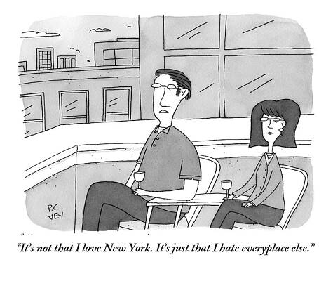 Man and Woman on New York Balcony Wall Art