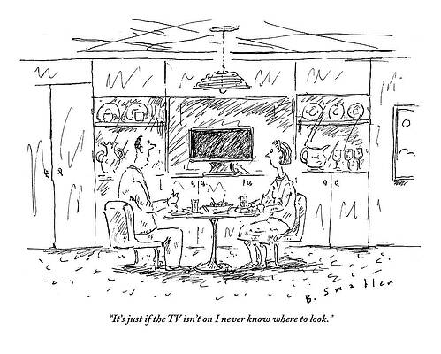 Tv Wall Art featuring the drawing A Man To His Wife by Barbara Smaller