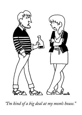 Humorous Interaction Between a Couple Wall Art