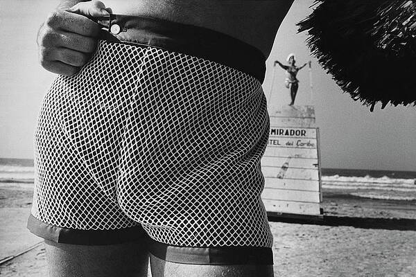 Beach Scene with Net Shorts Photograph