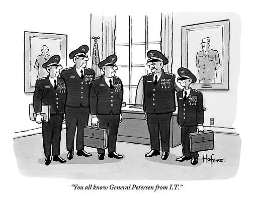 Youth Drawing - A Military General Introduces A Small by Kaamran Hafeez