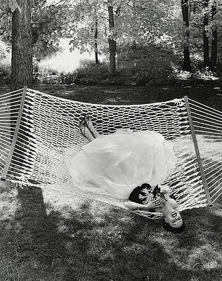 Bride Relaxing on Hammock Wall Art