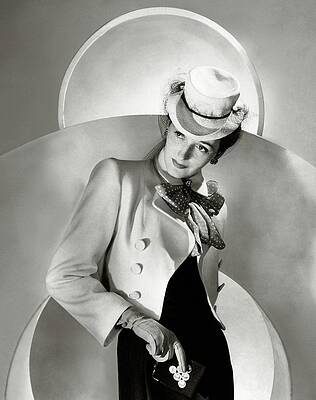 Elegant Woman in Vintage Attire Photograph