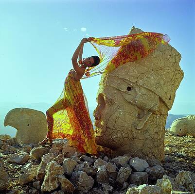 Colorful Dress on Mount Nemrut Photograph