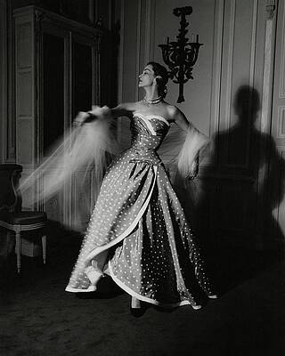 Elegant Evening Gown in Motion Wall Art