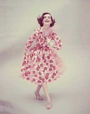 Model in Shantung Shirt Dress Photograph