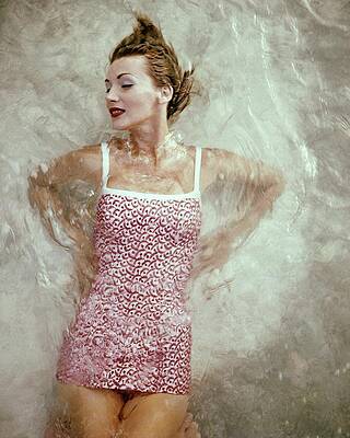 Woman Relaxing in Water Wall Art