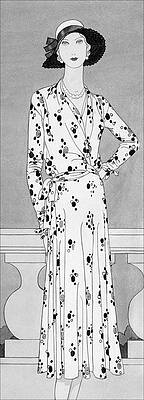 Pattern Digital Art - A Model Wearing A Vionnet Dress by Douglas Pollard
