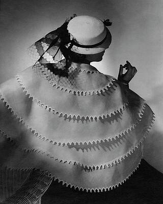 Elegant Woman in Fashionable Cape Wall Art