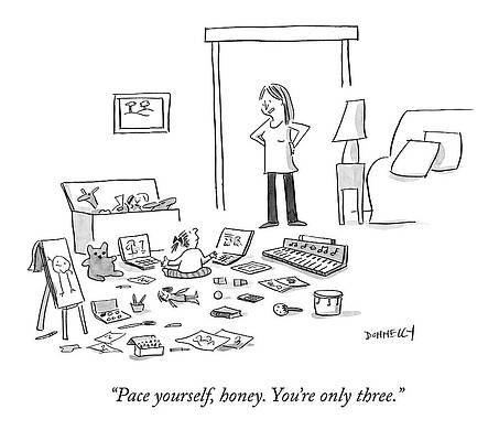 Child Prodigy's Busy Playroom Drawing