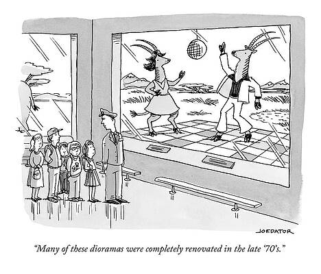 Goats Disco in Diorama Wall Art