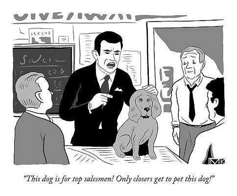 Sales Meeting with Incentive Dog Wall Art