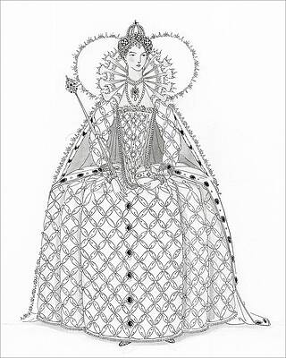 Pattern Digital Art - A Person Modeling A Historical Costume by Claire Avery