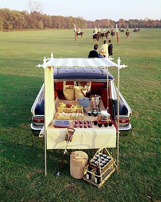 Picnic Setup at Polo Field Photograph