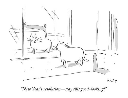 Cat's New Year Resolution Wall Art