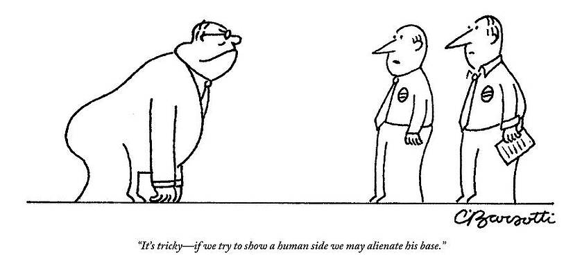 Monkey Drawing - A Politician With The Posture Of A Gorilla Faces by Charles Barsotti