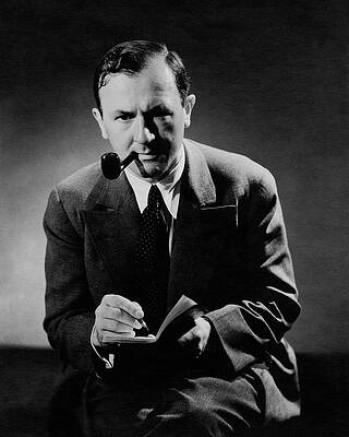 Pipe Wall Art featuring the photograph A Portrait Of George Grosz by Horst P. Horst