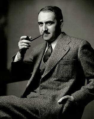 Pipe Wall Art featuring the photograph A Portrait Of George Seldes by Ben Pinchot