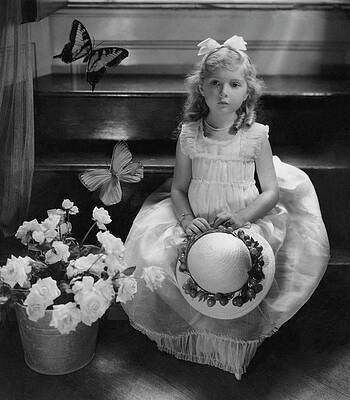 Butterfly Photograph - A Portrait Of Virginia Leigh by Cecil Beaton