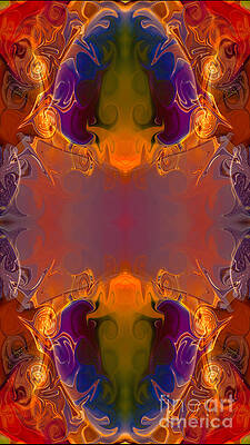 Wall Art featuring the digital art A Rainbow Of Life Abstract Living Art By Omaste Witkowski by Omaste Witkowski