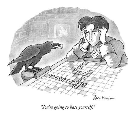 Scrabble with a Raven Wall Art