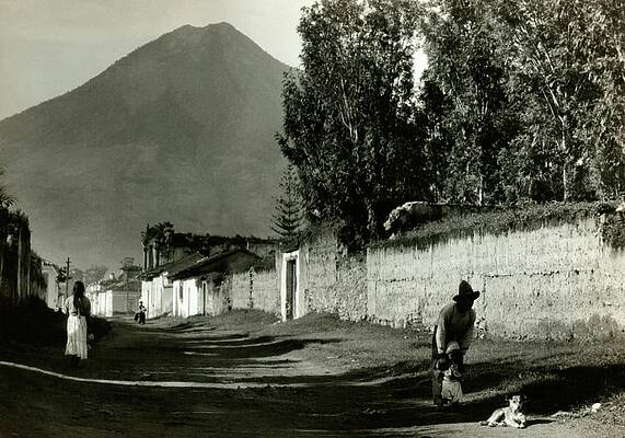 Mountain Photograph - A Road By Mount Agua In Guatemala by Arnold Genthe