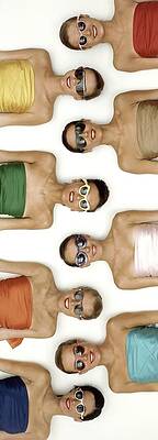 Colorful Sunglasses and Wrapped Models Wall Art