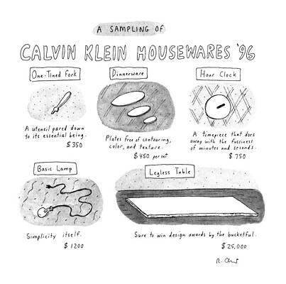Calvin Klein Housewares Parody Drawing