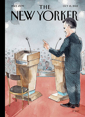 Chair Wall Art featuring the painting One On One by Barry Blitt