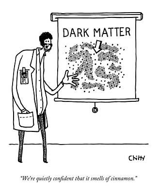 Scientist Explains Dark Matter Humor Drawing