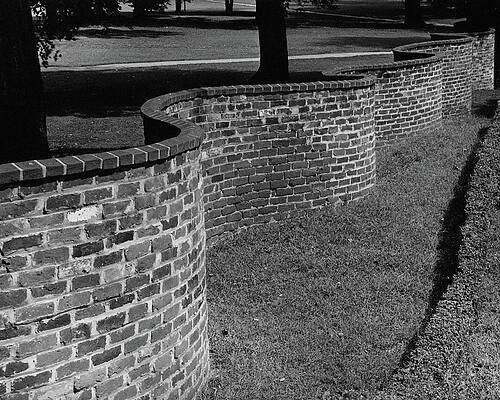 Landscape Architecture Wall Art featuring the photograph A Serpentine Brick Wall by William and Neill Dingledine