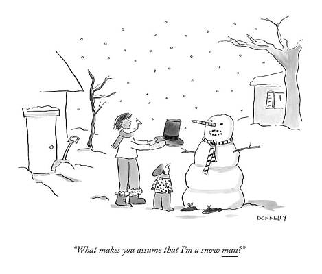 Snowman Speaks Back Drawing