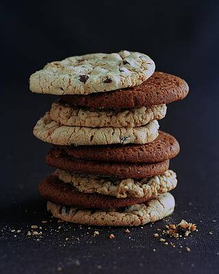 Baking Wall Art featuring the photograph A Stack Of Cookies by Romulo Yanes