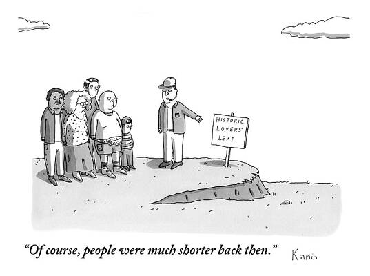 Historic Drawing - A Tour Guide Shows A Family The Historic Lovers' by Zachary Kanin