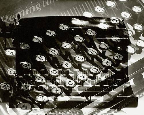 Vintage Typewriter Close-up Wall Art