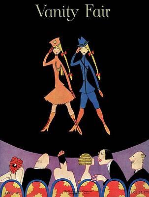 Watching Photograph - A Vanity Fair Cover Of Female Cadets by Artist Unknown