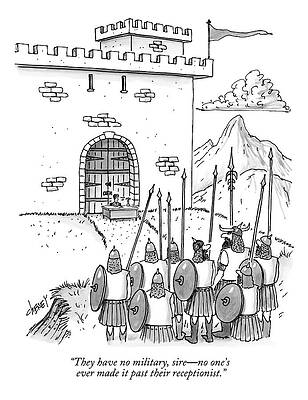 Medieval Castle Receptionist Humor Wall Art