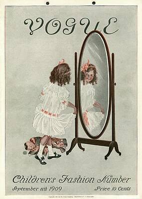 Vintage Vogue Children's Fashion Cover Wall Art