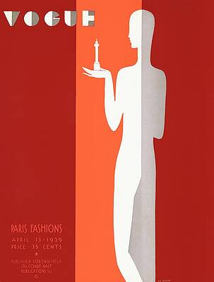 Elegant Vogue Cover from 1929 Wall Art