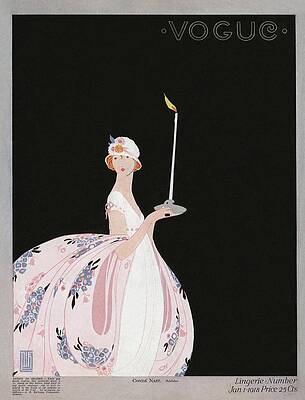 Woman Holding Candle on Vogue Cover Wall Art