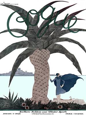 Stylish Woman by a Palm Tree Photograph