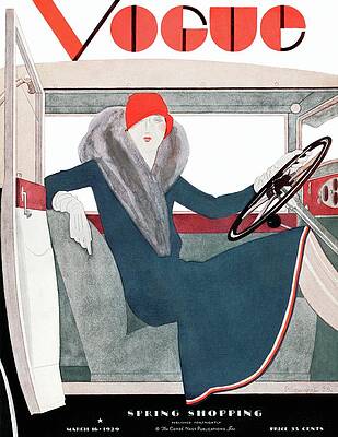 Vogue Cover with Stylish Woman Photograph