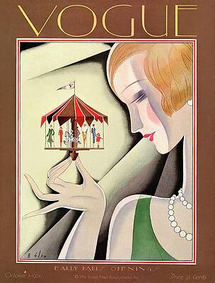 Vogue Cover with Stylish Woman Photograph