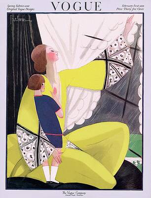 Elegant Woman with Child in Yellow Robe Wall Art