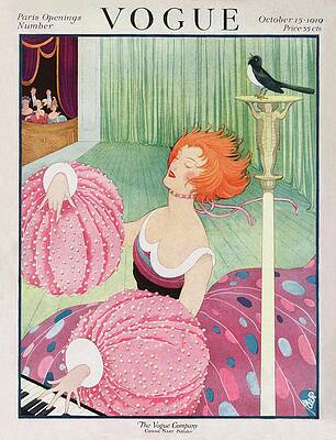 Elegant Pianist in Vogue Cover Wall Art