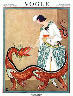 Elegant Woman with a Dragon Photograph