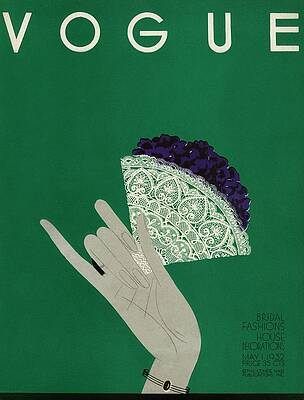 Elegant Vogue Cover with Lace Hat Wall Art