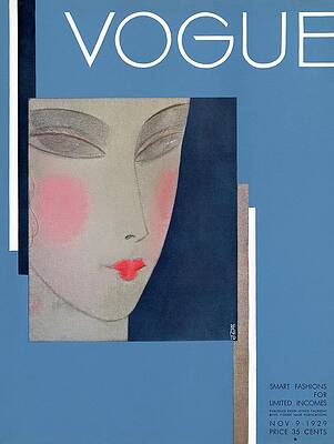 Vintage Vogue Magazine Cover Wall Art