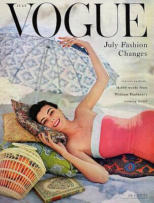 Vintage Vogue Cover with Model Wall Art